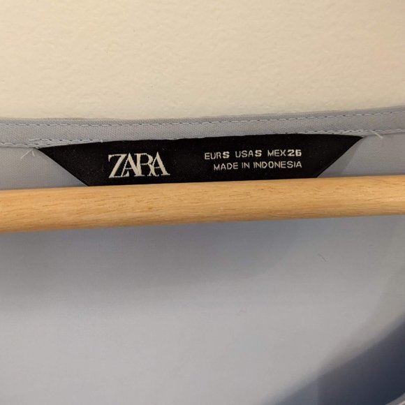 Zara Light Blue Flowy Blouse - Picture 6 of 7